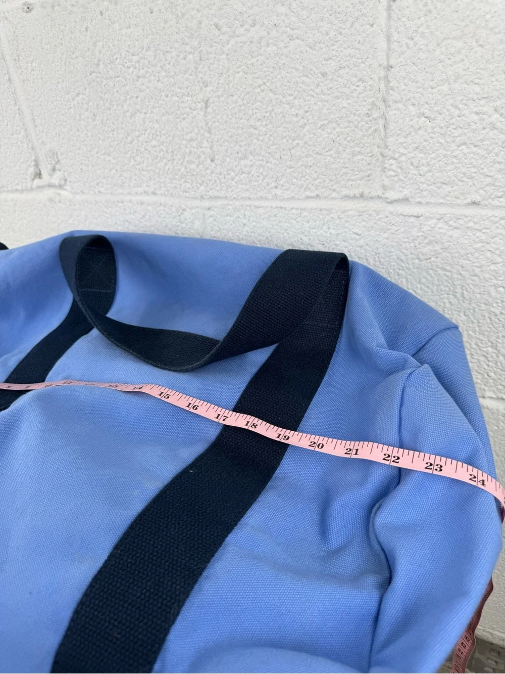 Hudson Sutler Park Hill Blue Canvas Duffle Weekender Bag Made in USA